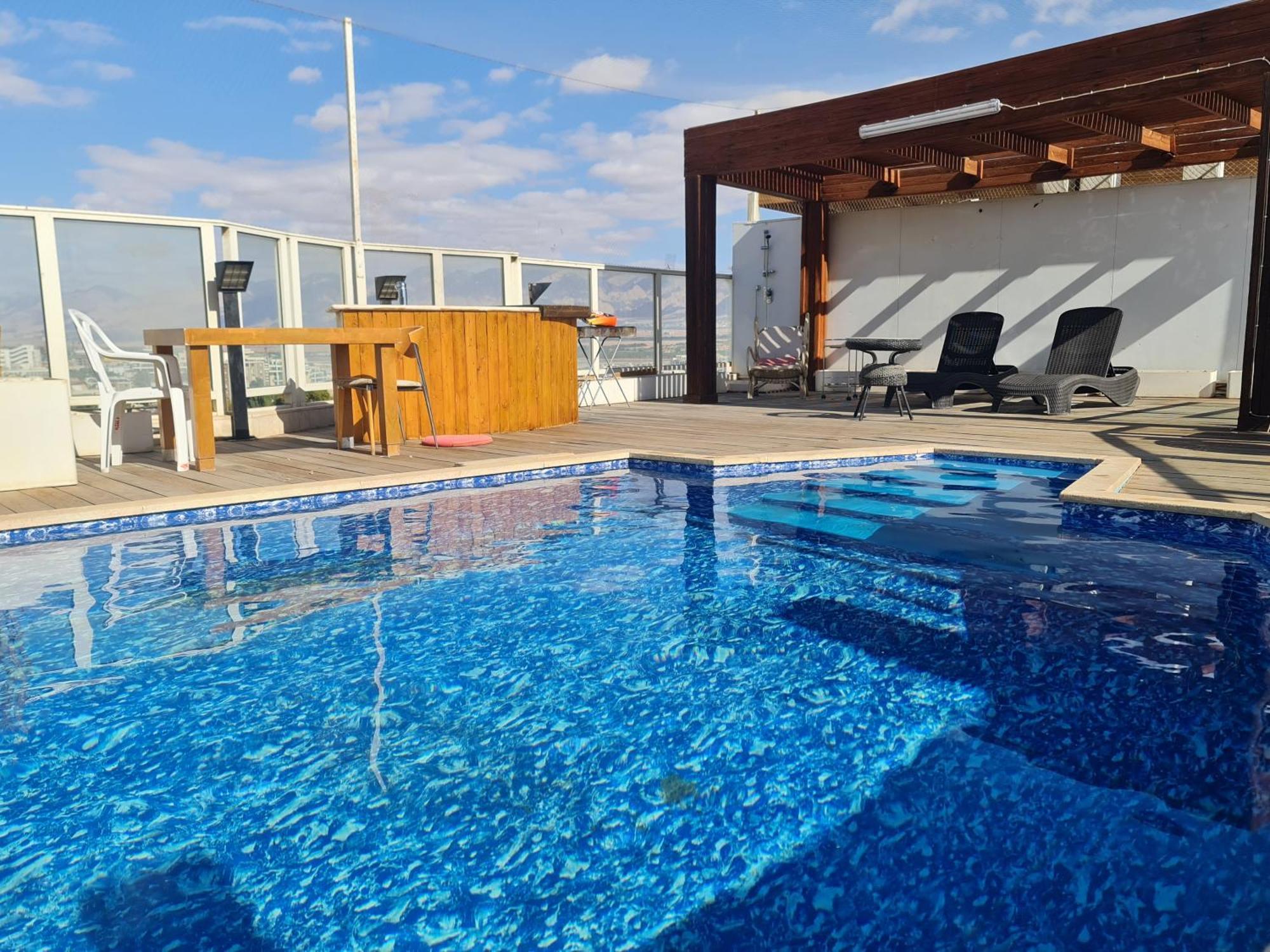 Exclusive Amdar -Residence Luxury Penthause With Privat Roof Pool Near The Sea -Best Sea View Eilat Buitenkant foto